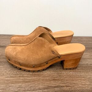 UGG Tan Suede Clog Mules